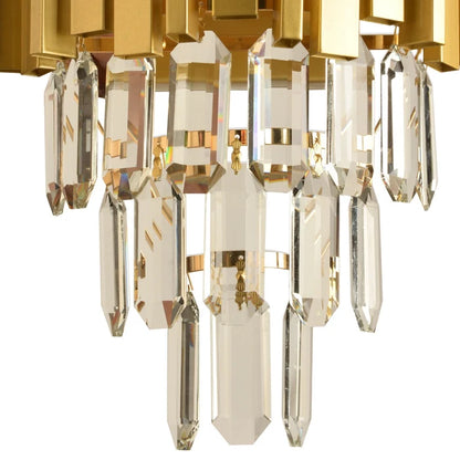 Aplica Charmant, 2 x E14, aurie cu decoratiuni transparente, clasic