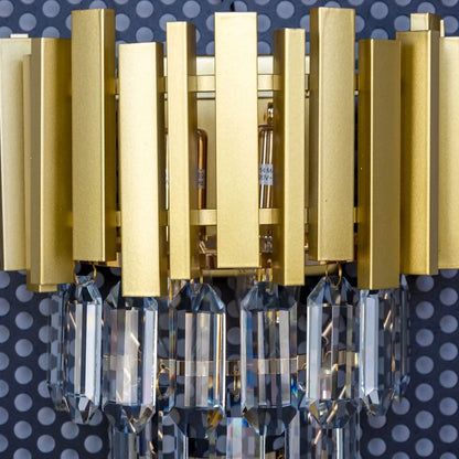 Aplica Charmant, 2 x E14, aurie cu decoratiuni transparente, clasic