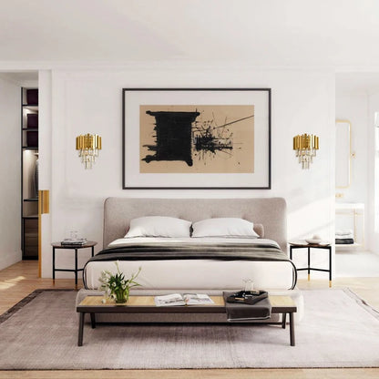 Aplica Charmant, 2 x E14, aurie cu decoratiuni transparente, clasic