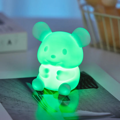 Veioza LED RGB Hoff Soricel, 7 moduri de iluminare, alb, modern