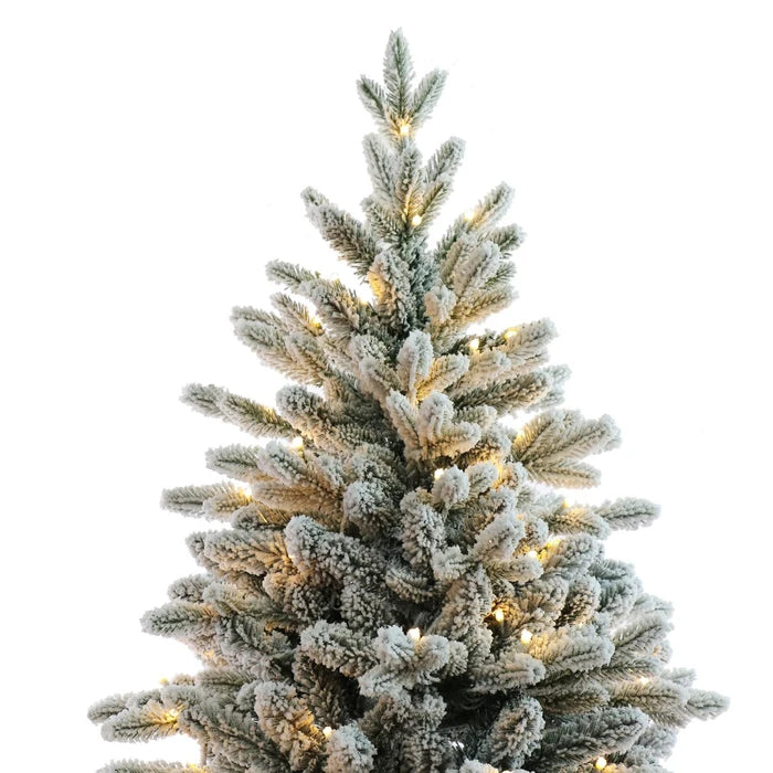 Brad artificial de Craciun, Hoff Snow, 350 LED-uri cu lumina alb calda, 210 cm