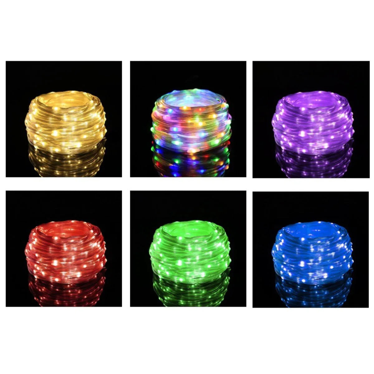 Instalatie brad Craciun Hoff, 100 LED-uri RGB, 10 m, Bluetooth si telecomanda, interior