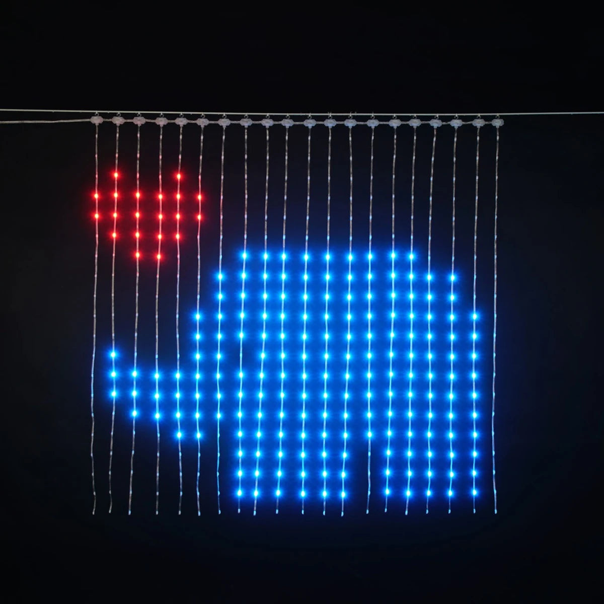 Instalatie turturi Craciun, smart, Hoff iDeal, 400 LED-uri RGB, 2 x 2 m, aplicatie iDeal LED, control digital al culorilor, interior / exterior