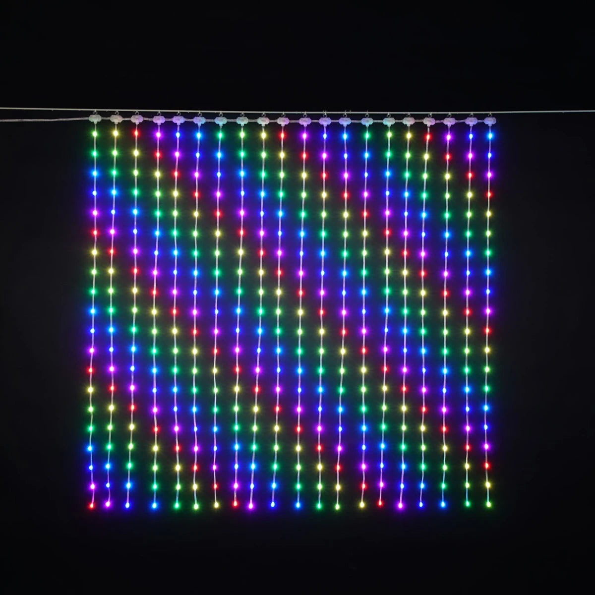 Instalatie turturi Craciun, smart, Hoff iDeal, 400 LED-uri RGB, 2 x 2 m, aplicatie iDeal LED, control digital al culorilor, interior / exterior