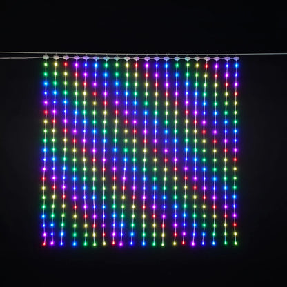 Instalatie turturi Craciun, smart, Hoff iDeal, 400 LED-uri RGB, 2 x 2 m, aplicatie iDeal LED, control digital al culorilor, interior / exterior