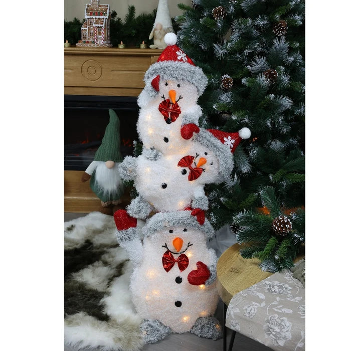 Decoratiune Craciun exterior om de zapada, Hoff, 70 LED-uri, lumina calda, alimentare curent electric, H 107 cm