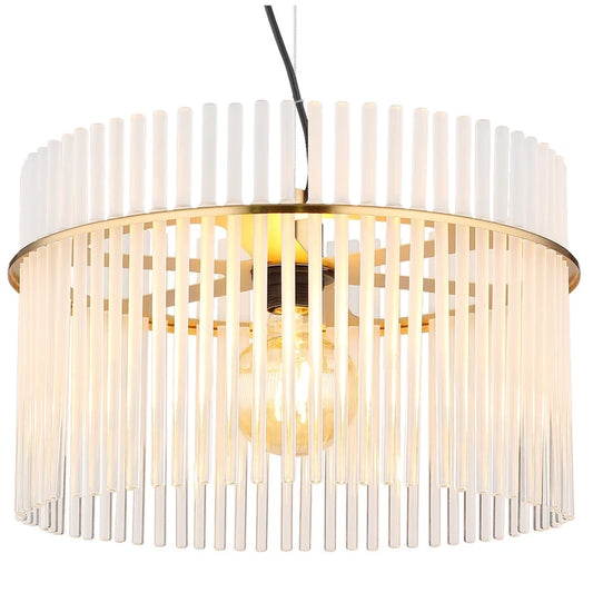 Pendul Gorley, 1 x E27, auriu mat + opal, clasic