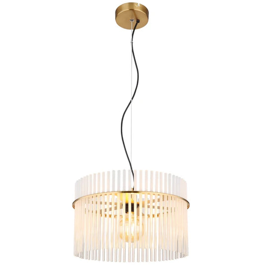 Pendul Gorley, 1 x E27, auriu mat + opal, clasic