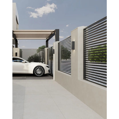 Aplica exterior cu LED Sonny, 2 x 5 W, lumina calda / neutra, gri, modern