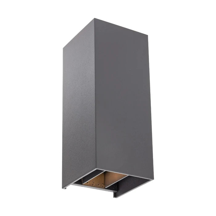 Aplica exterior cu LED Sonny, 2 x 5 W, lumina calda / neutra, gri, modern