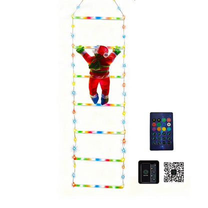 Decoratiune Mos Craciun pe scara, smart