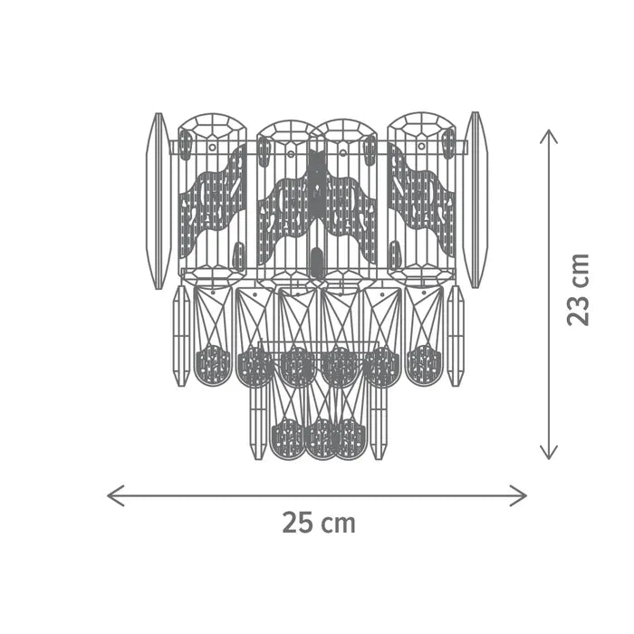 Aplica Glamour, 1 x E14, crom, clasic