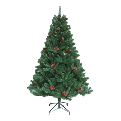 Brad artificial, cu conuri decorative, inaltime 180 cm, verde