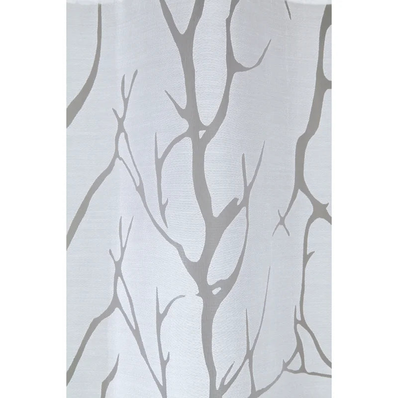 Perdea bucatarie 45 x 135 cm, Matteo cu inele, alb