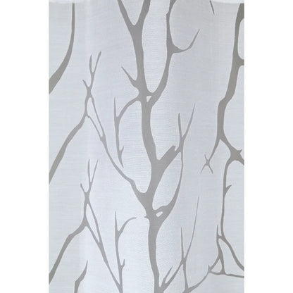 Perdea bucatarie 45 x 135 cm, Matteo cu inele, alb