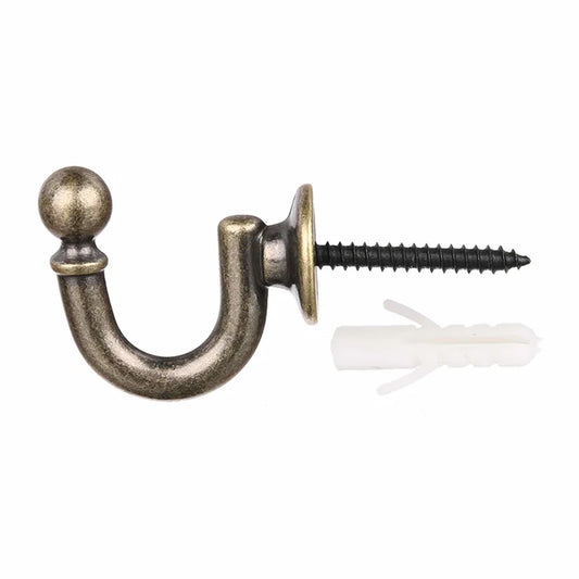 Carlig metal prindere perdea/draperie, 35 mm, auriu, finisaj antichizat