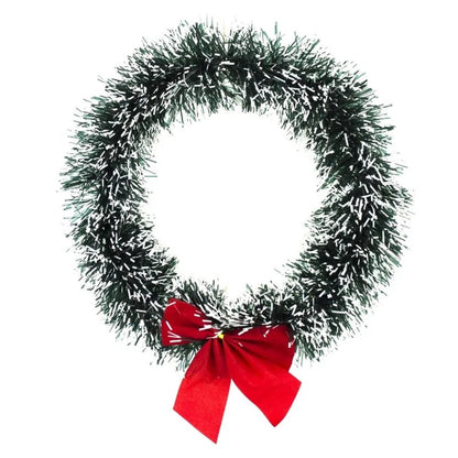 Coronita de Craciun, cu beteala si fundita, Ø 20 cm, verde