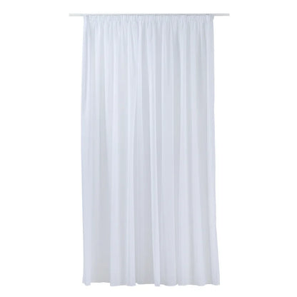 Perdea din voal 300 x 245 cm, model uni, cu rejansa, alb