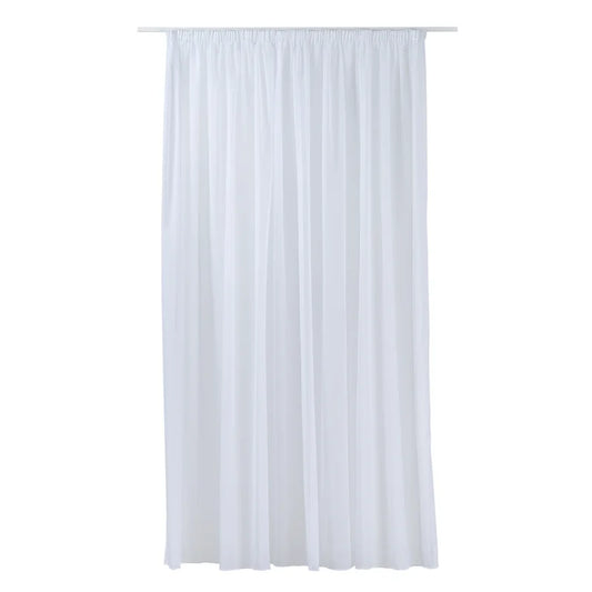 Perdea din voal 300 x 245 cm, model uni, cu rejansa, alb