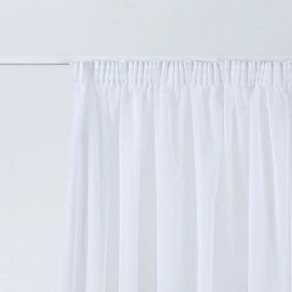 Perdea din voal 300 x 245 cm, model uni, cu rejansa, alb