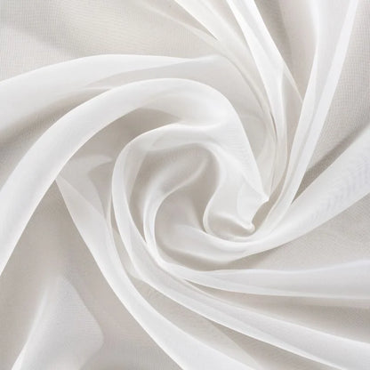 Perdea din voal 300 x 245 cm, model uni, cu rejansa, alb