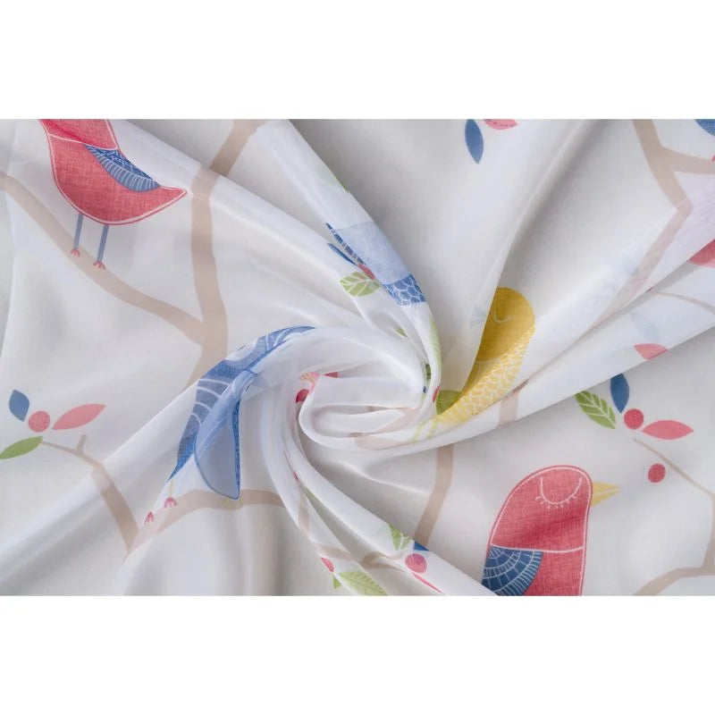 Perdea copii 300 x 245 cm Owl, model bufnite, cu rejansa, multicolor
