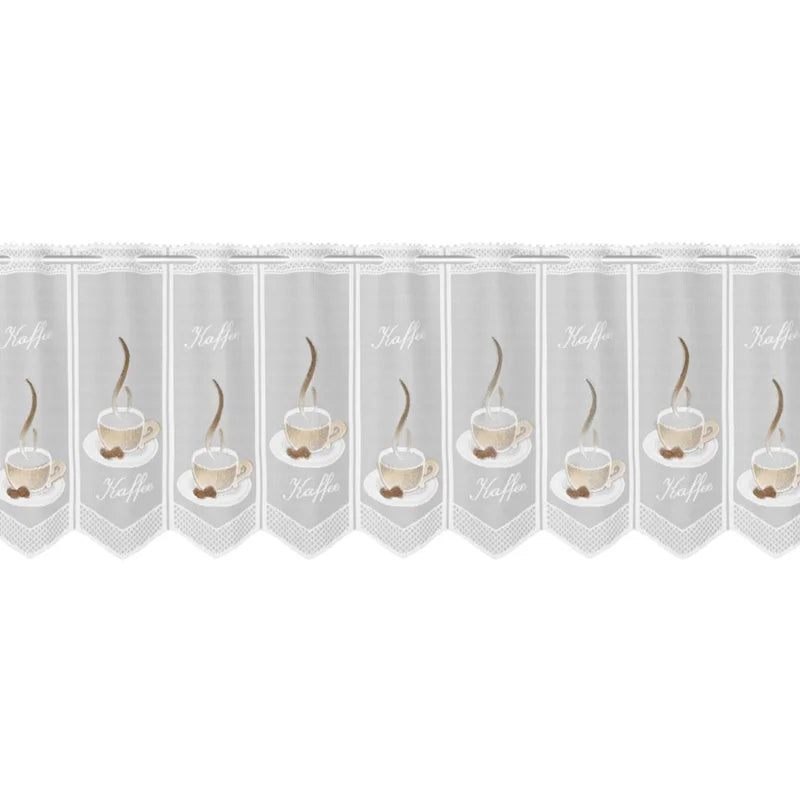 Perdea bucatarie 145 x 45 cm Brazil, cu tija, alb