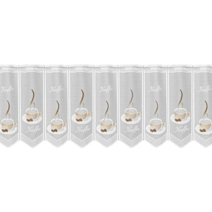 Perdea bucatarie 145 x 45 cm Brazil, cu tija, alb