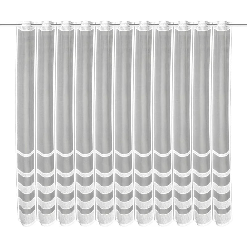 Perdea bucatarie 110 x 150 cm Alma, cu inele, alb