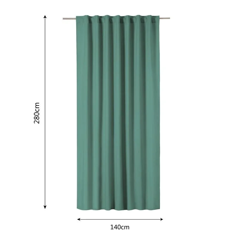 Draperie 140 x 280 cm Inspire Pharell Cactus 3, cu rejansa si bride, verde