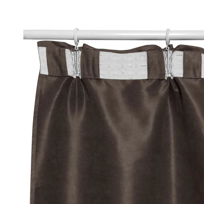 Draperie 200 x 280 cm Inspire Manchester Terra 3, cu rejansa si bride, maro