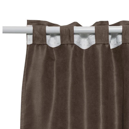 Draperie 200 x 280 cm Inspire Manchester Terra 3, cu rejansa si bride, maro