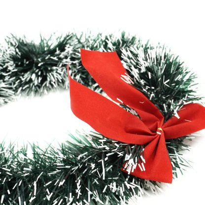 Coronita de Craciun, cu beteala si fundita, Ø 20 cm, verde