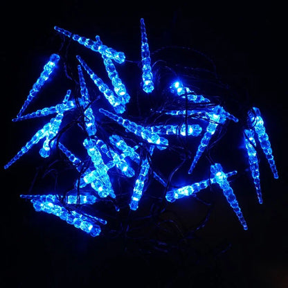 Instalatie de Craciun, tip turturi, 30 LED-uri, lungime 5.8 m, lumina albastra