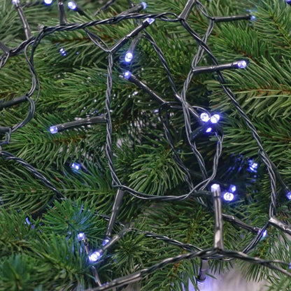 Instalatie de Craciun, tip sir, 500 LED-uri, lungime 25 m, lumina alb rece