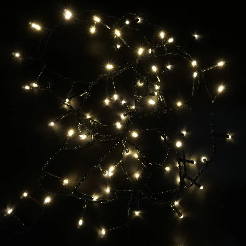 Instalatie de Craciun, tip sir, 500 LED-uri, lungime 25 m, lumina alb cald
