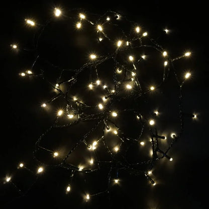 Instalatie de Craciun, tip sir, 500 LED-uri, lungime 25 m, lumina alb cald