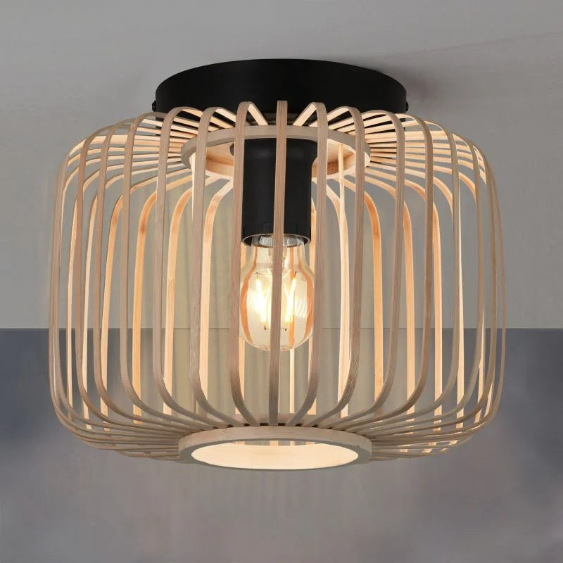 Plafoniera Inspire Pecan, 1 x E27, 50W, bej bambus