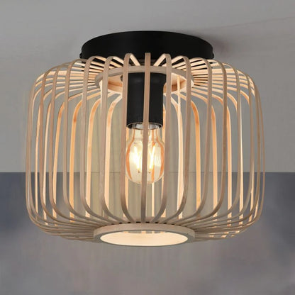 Plafoniera Inspire Pecan, 1 x E27, 50W, bej bambus