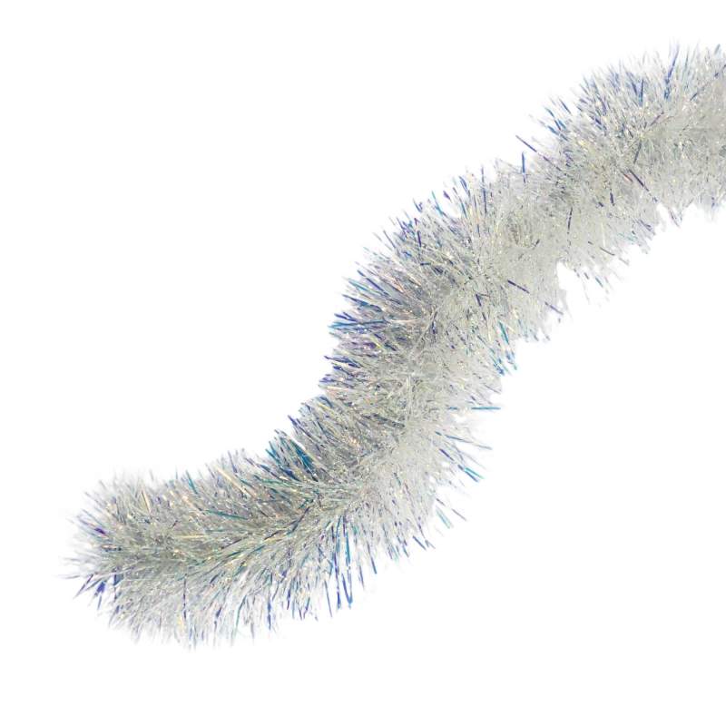 Beteala brad, PVC, Ø 9 cm, lungime 2 m, argintiu