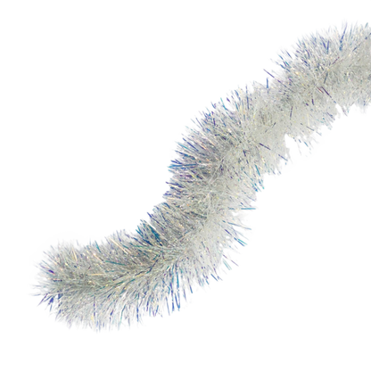 Beteala brad, PVC, Ø 9 cm, lungime 2 m, argintiu