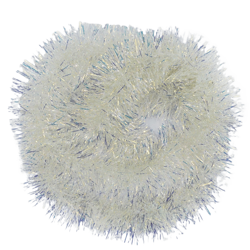 Beteala brad, PVC, Ø 9 cm, lungime 2 m, argintiu