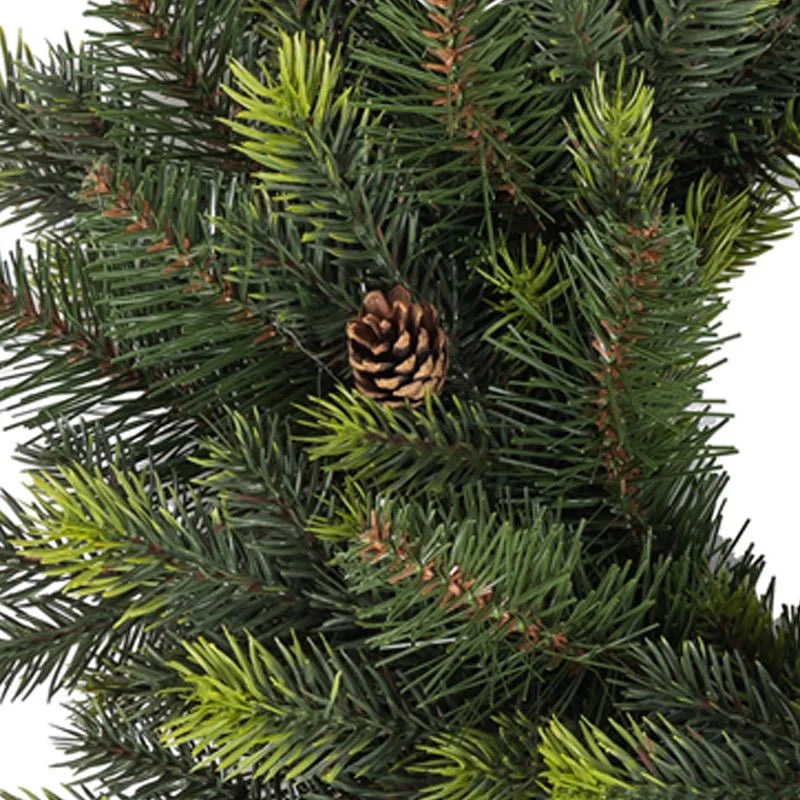 Coronita de Craciun, din brad artificial, cu conuri, Ø 40 cm, verde