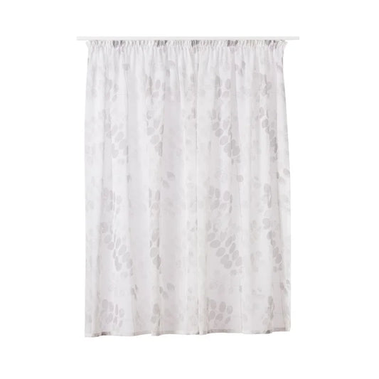 Perdea 260 x 160 cm Otono, model floral, cu rejansa, gri