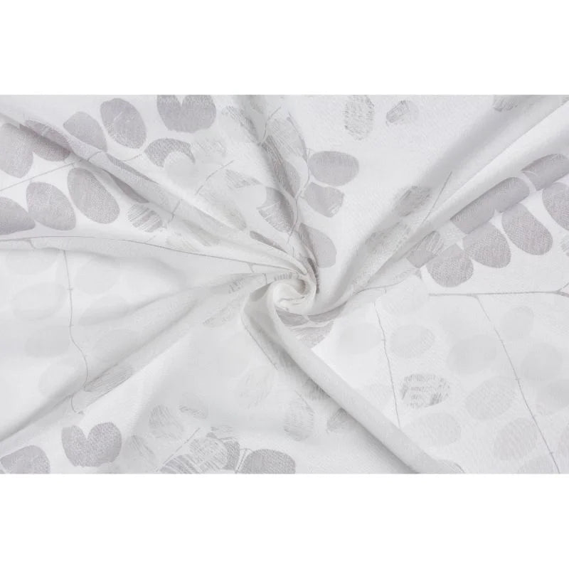 Perdea 260 x 160 cm Otono, model floral, cu rejansa, gri