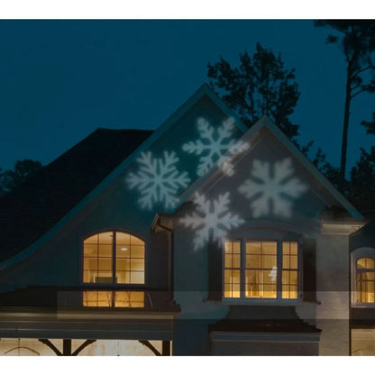 Proiector LED Lumineo, cu model fulgi de zapada si ninsoare, electric, lumina alb rece