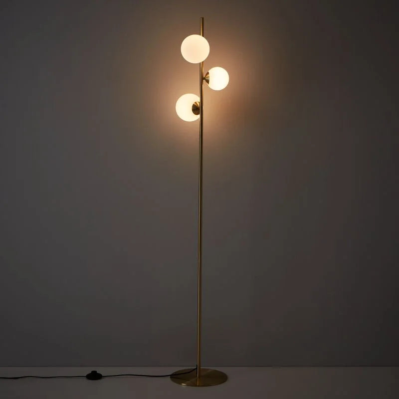 Lampadar Callas, 3 x G9, 28 W, H 151 cm, alb/auriu