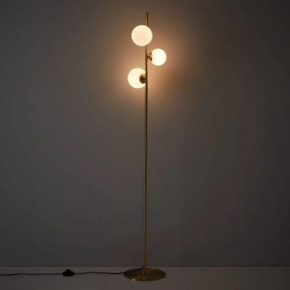 Lampadar Callas, 3 x G9, 28 W, H 151 cm, alb/auriu
