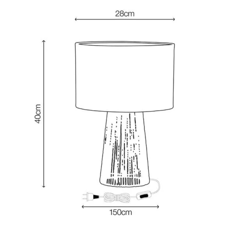 Veioza Mikona, 1 x E27, 15 W, H 40 cm