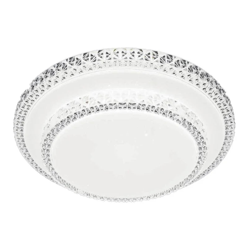 Plafoniera LED Diamond, 2600 lm, dimabil, CCT, cu telecomanda, D40 cm, dublu